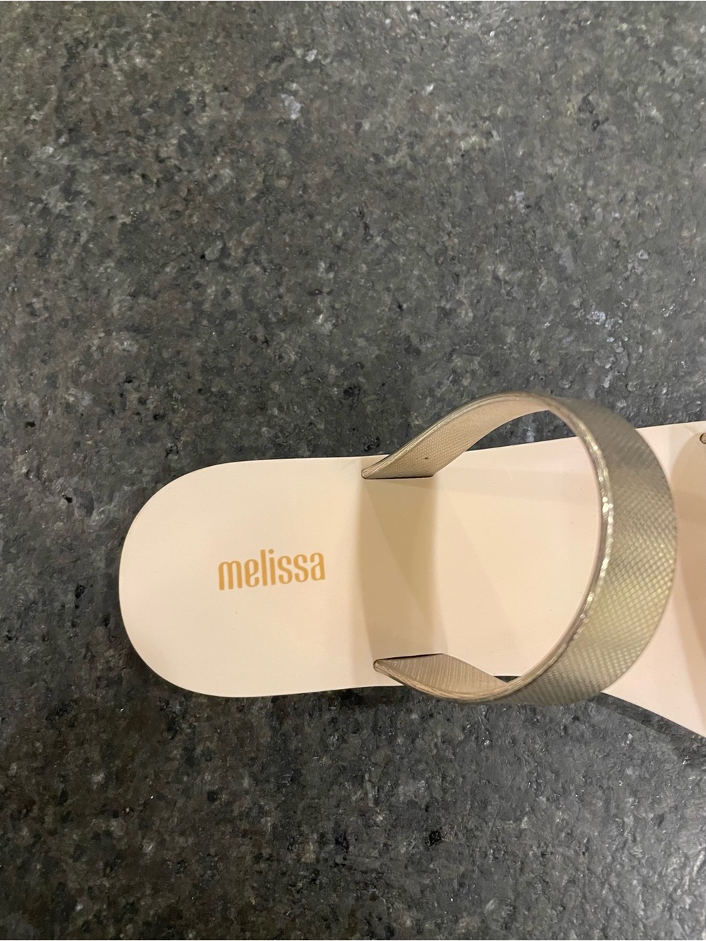 Melissa Metallic Gold Double-Strap Slide Sandals - Picture 4 of 8